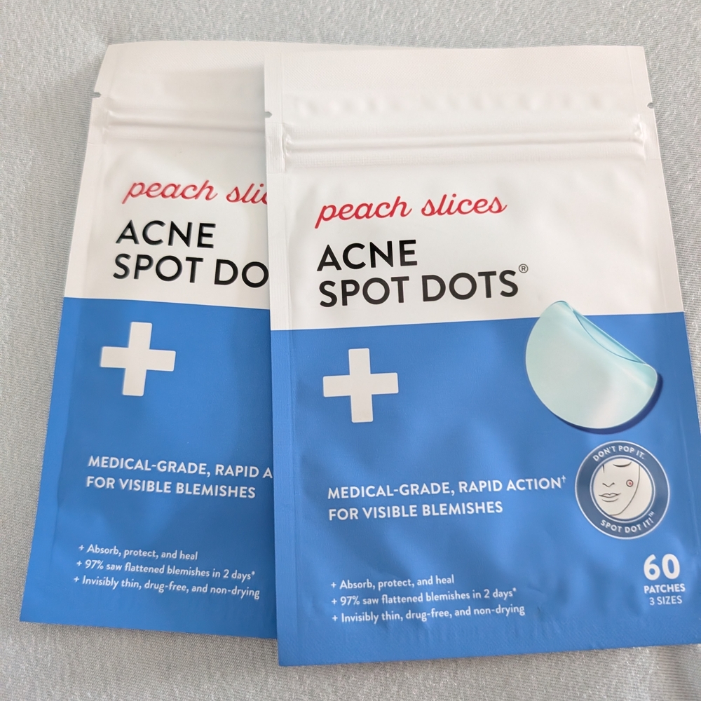 NWT Peach Slices Acne Spot Dots